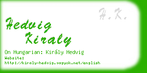 hedvig kiraly business card
